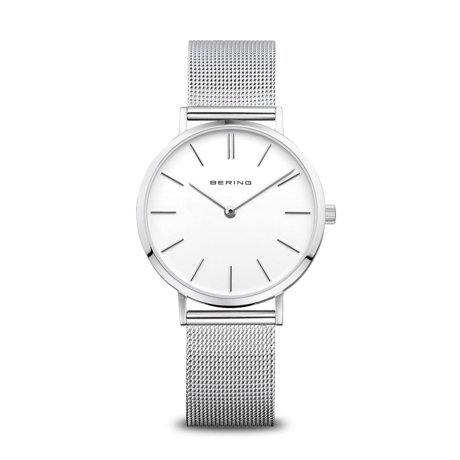 Bering Steel Ladies Round Dial & Mesh Bracelet Watch