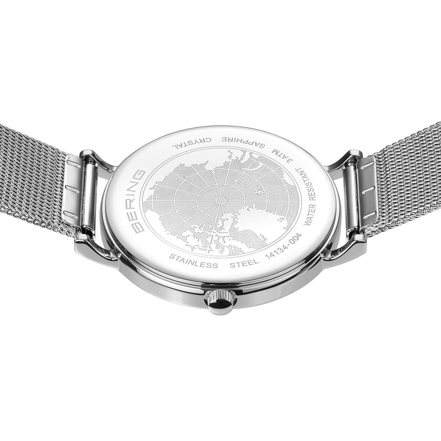 Bering Steel Ladies Round Dial & Mesh Bracelet Watch