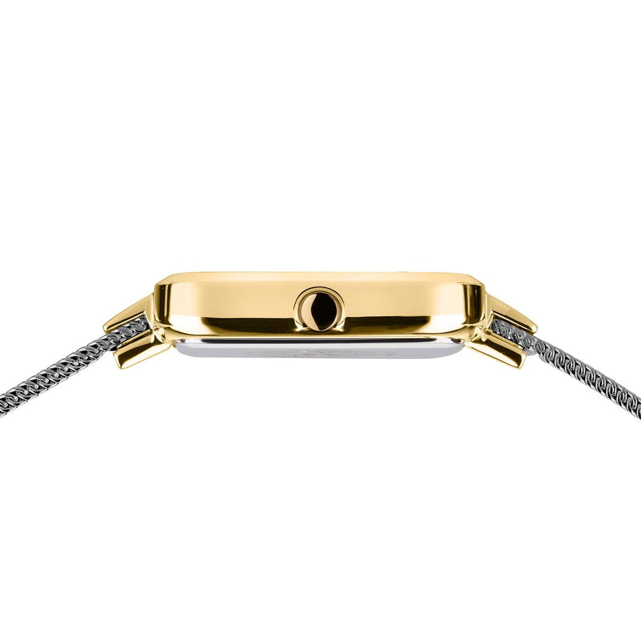 Bering Ladies Two-Tone Petite Square Watch