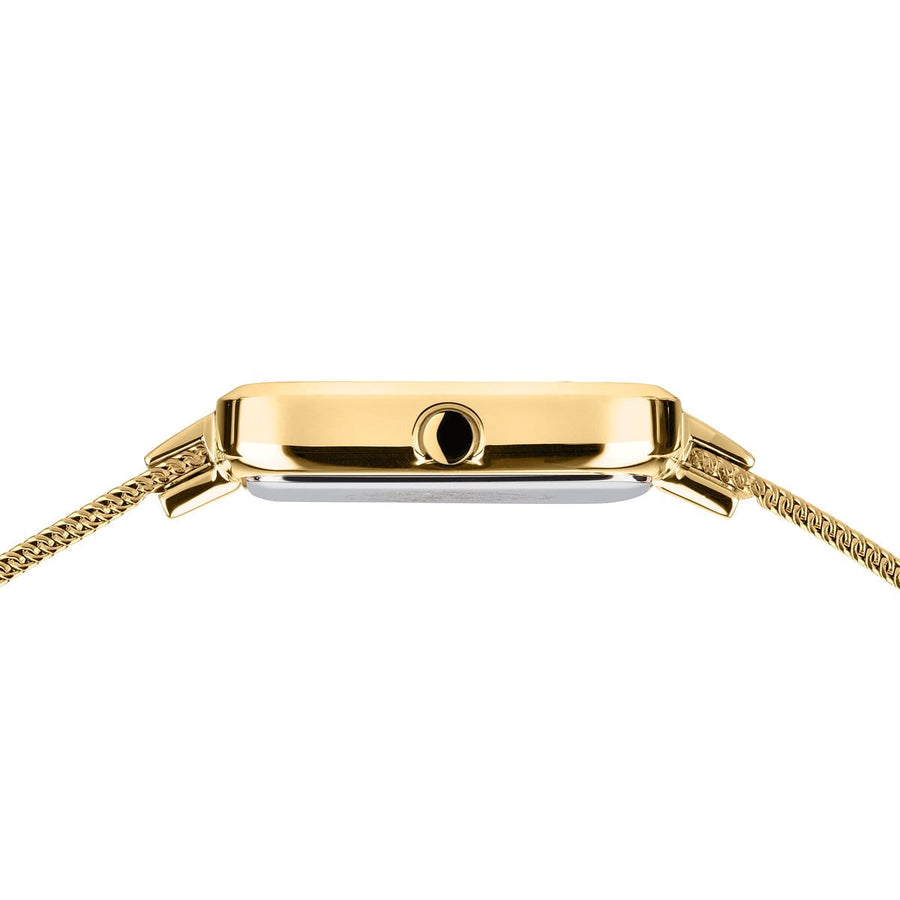 Bering Ladies Gold Petite Square Watch