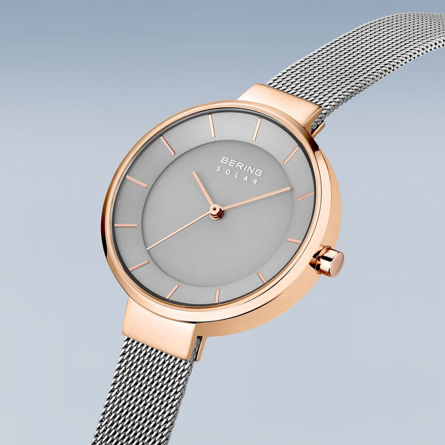 Bering Ladies Steel Solar Two-Tone Watch