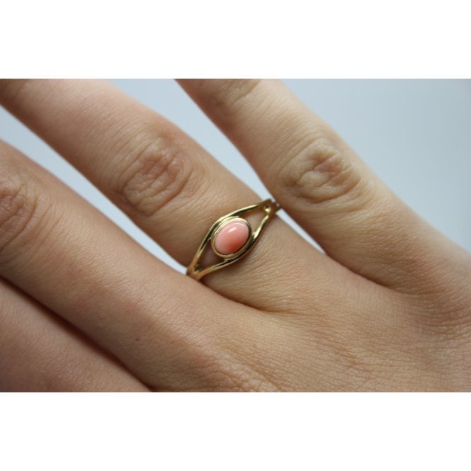 Bensons Originals 9ct Yellow Gold Coral Ring