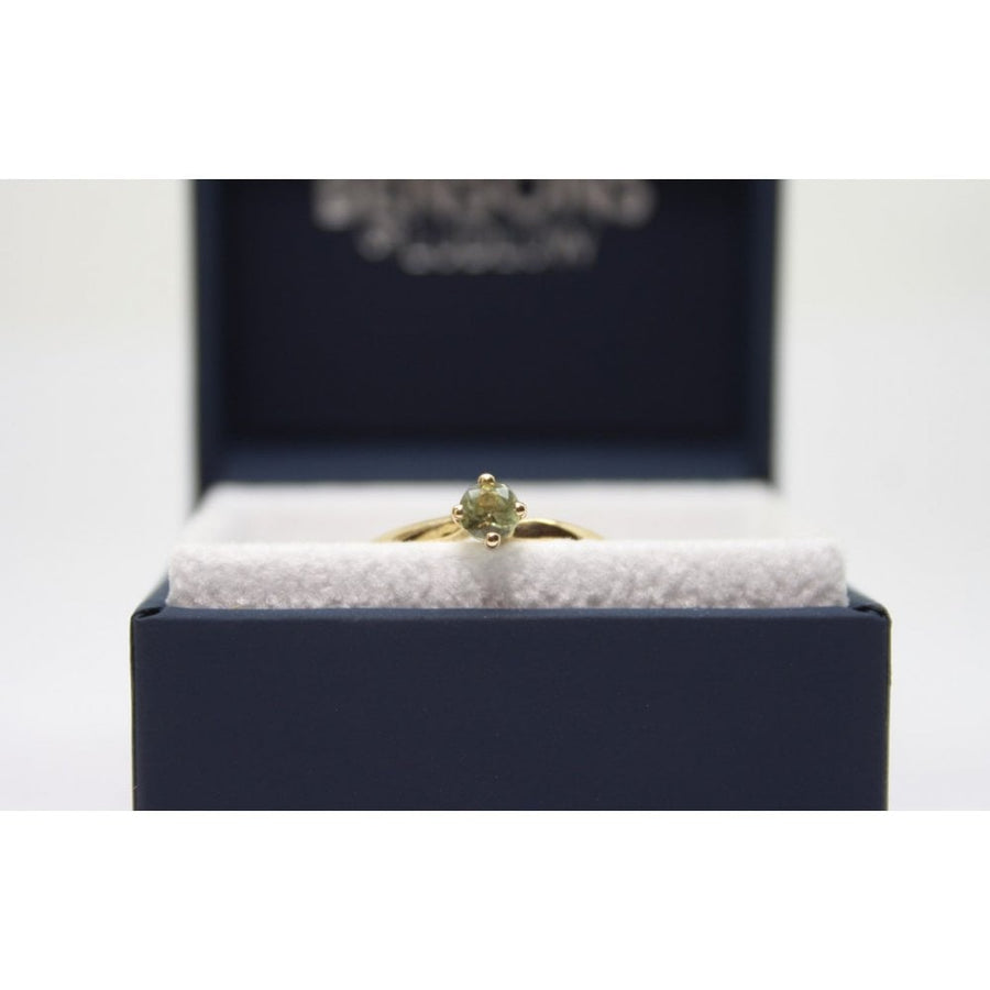 9ct Yellow Fairtrade Gold Queensland Green Sapphire Ring