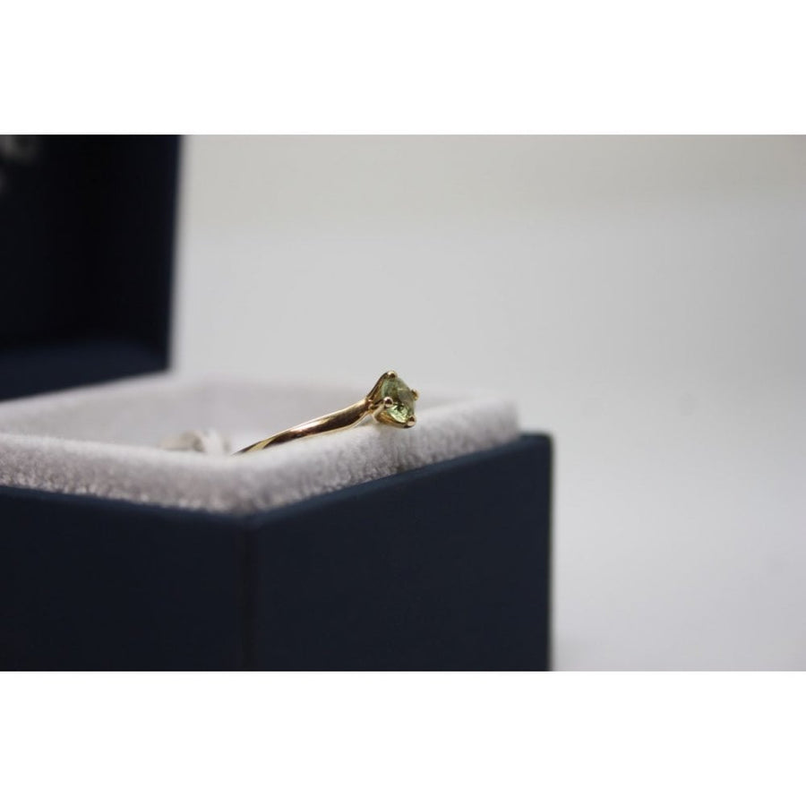 9ct Yellow Fairtrade Gold Queensland Green Sapphire Ring