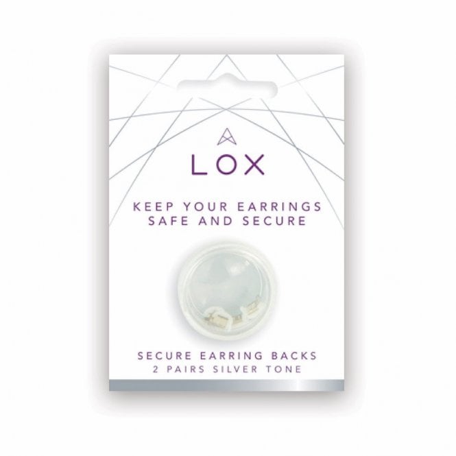 LOX Secure Earring Backs - SILVER TONE