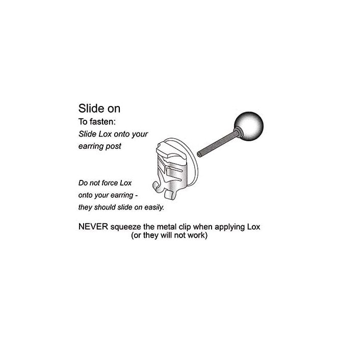 LOX Secure Earring Backs - SILVER TONE
