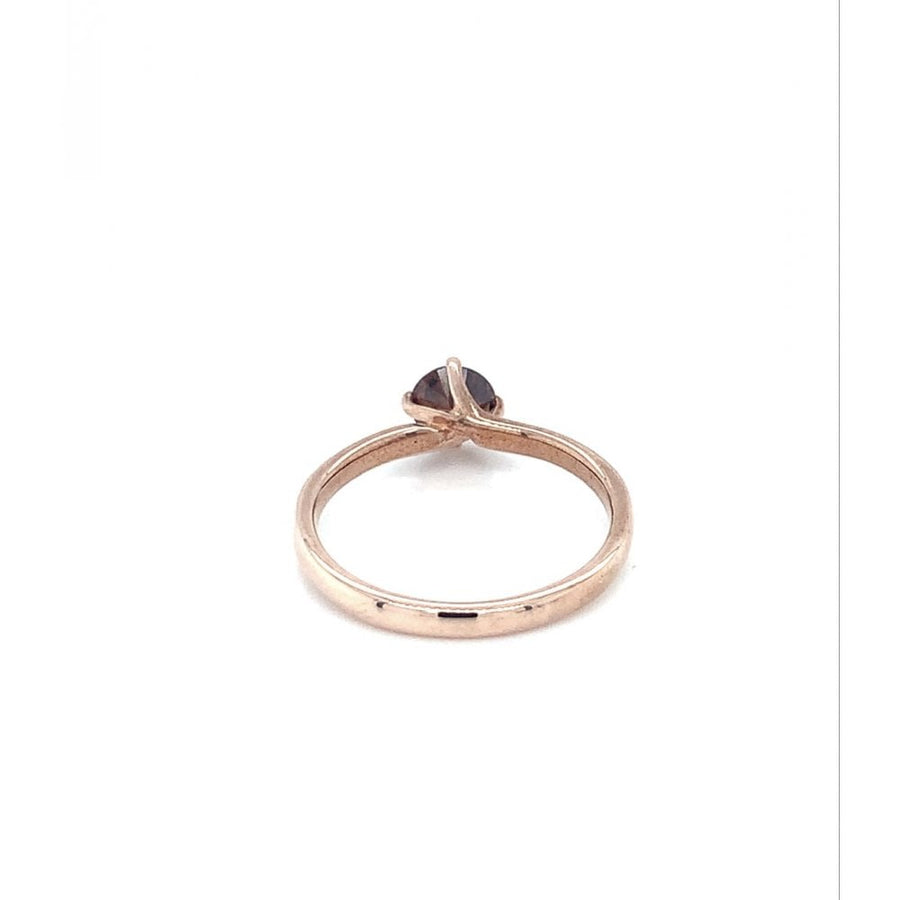 9ct Rose Fairtrade Gold 'Cognac' Zircon Solitaire Ring