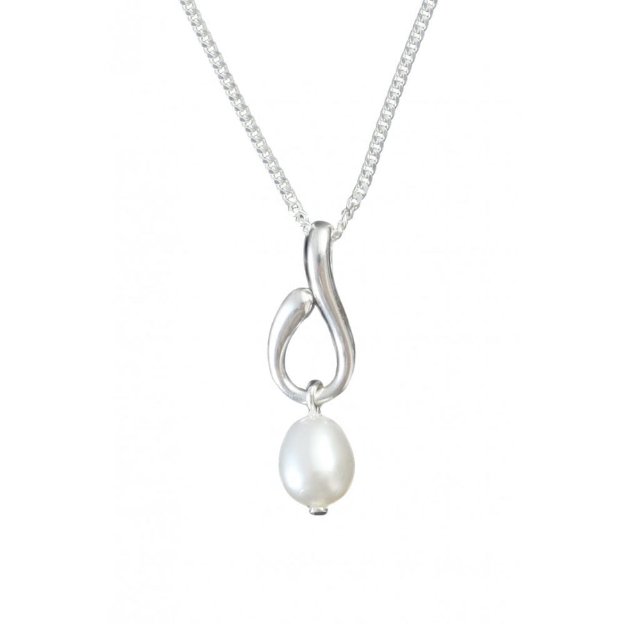 Sterling Silver Freshwater Pearl Drop Necklace