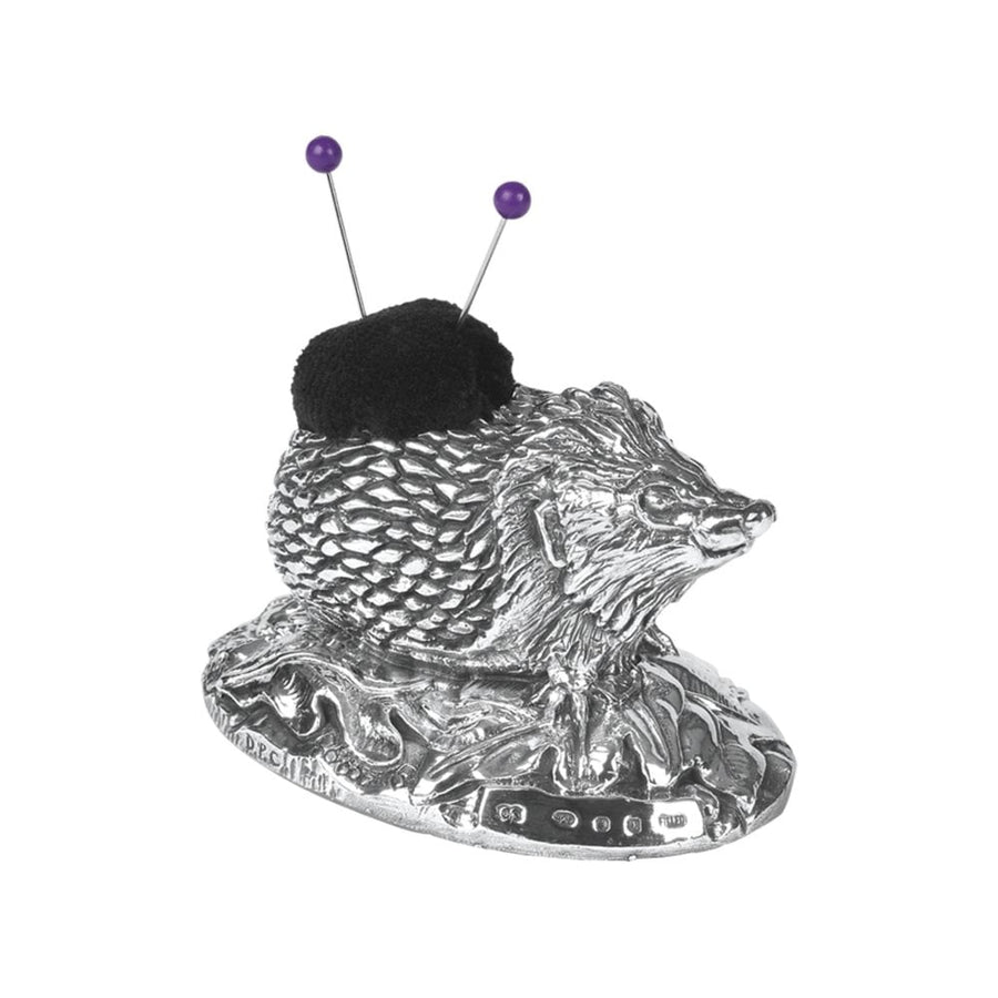 Sterling Silver Hedgehog Pin Cushion Figurine