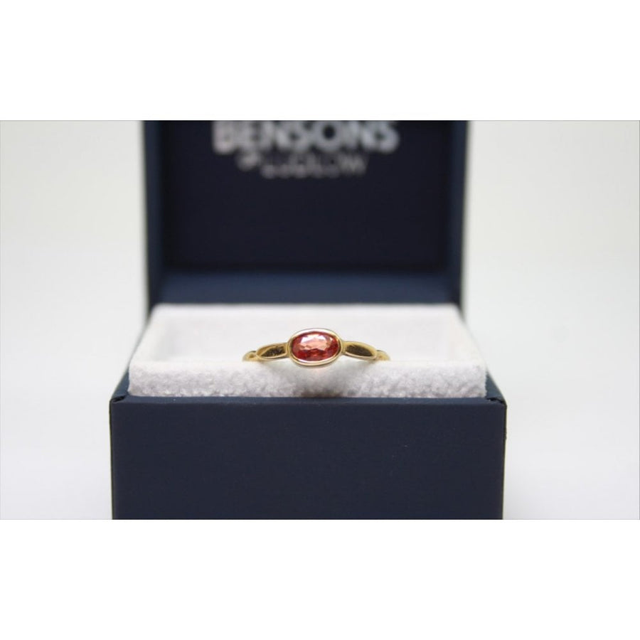 Bensons Originals 9ct Yellow Gold Orange Sapphire Ring