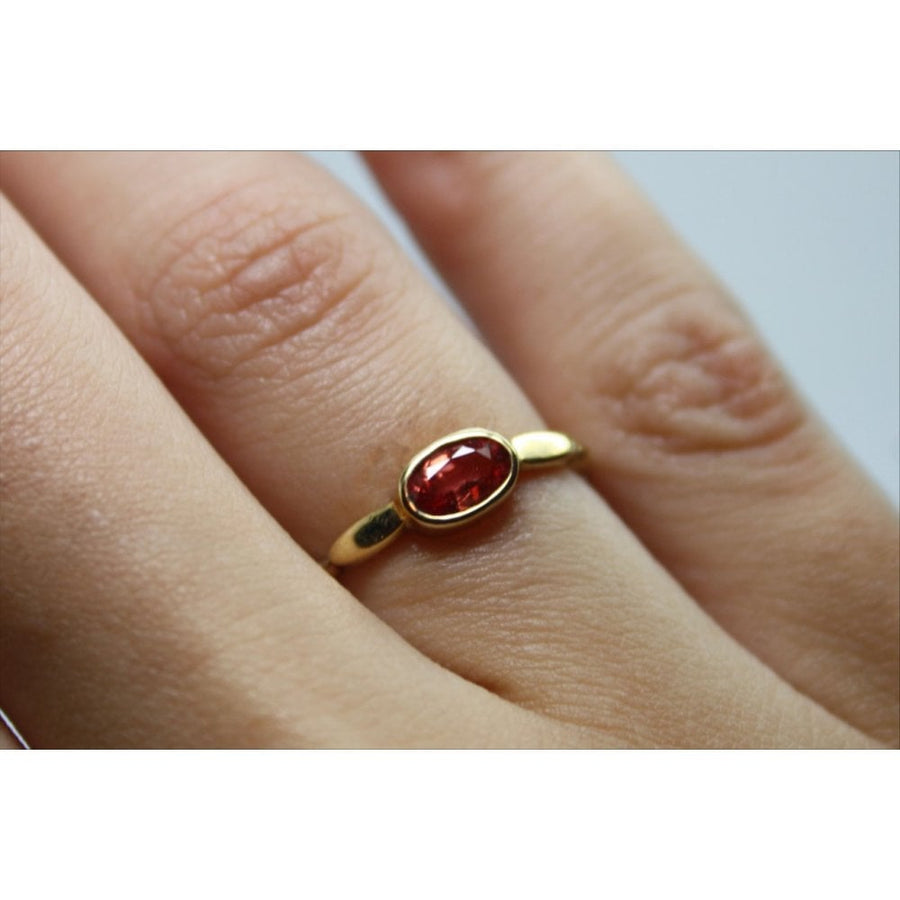 Bensons Originals 9ct Yellow Gold Orange Sapphire Ring