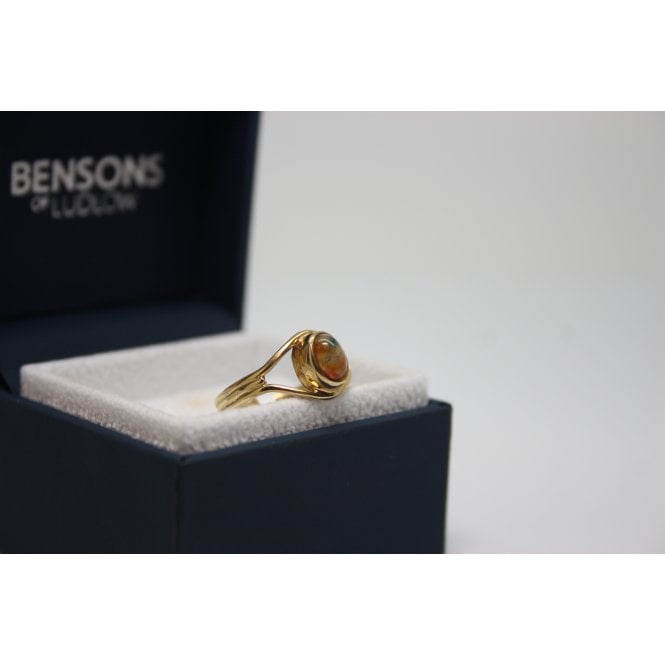 Bensons Originals 9ct Yellow Gold Moss Agate Ring