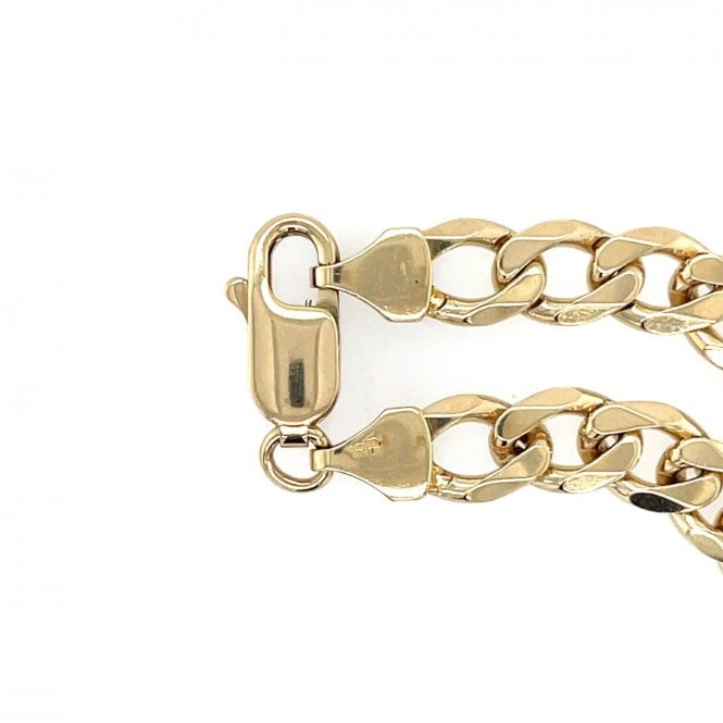 Previously Owned 9ct Yellow Gold Chunky Metric Curb Bracelet
