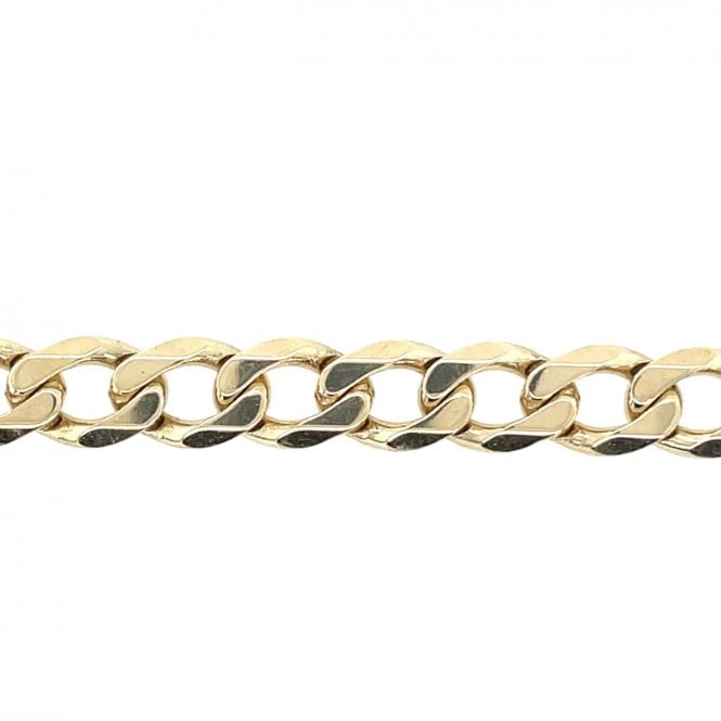 Previously Owned 9ct Yellow Gold Chunky Metric Curb Bracelet