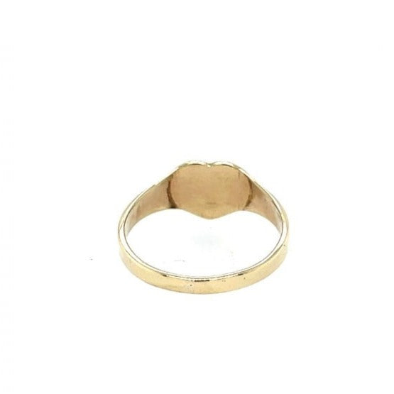 Previously Owned 9ct Yellow Gold Small Heart Signet Ring