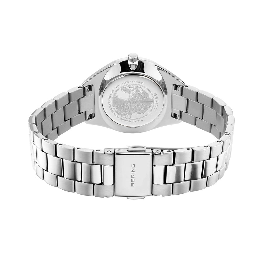 Bering Steel Ladies Mother-of-Pearl Dial Solar Watch