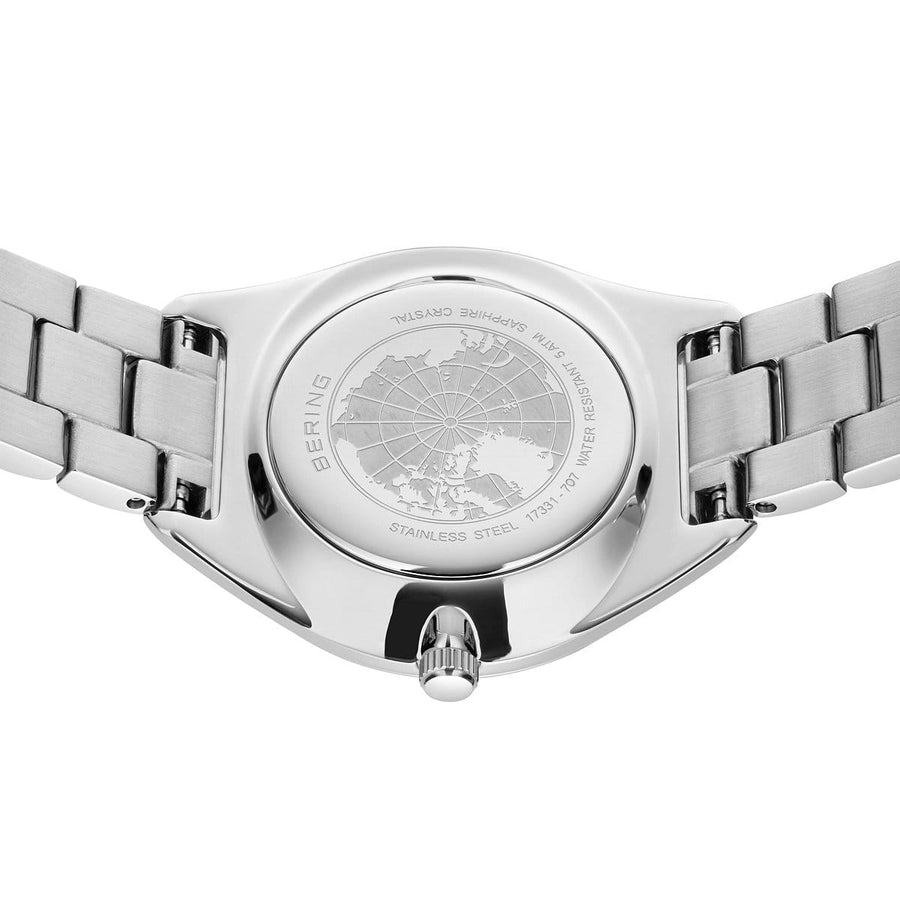 Bering Steel Ladies Mother-of-Pearl Dial Solar Watch