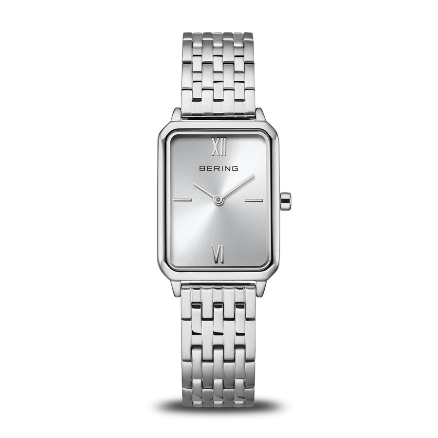 Bering Steel Ladies Rectangular Case & Bracelet Watch