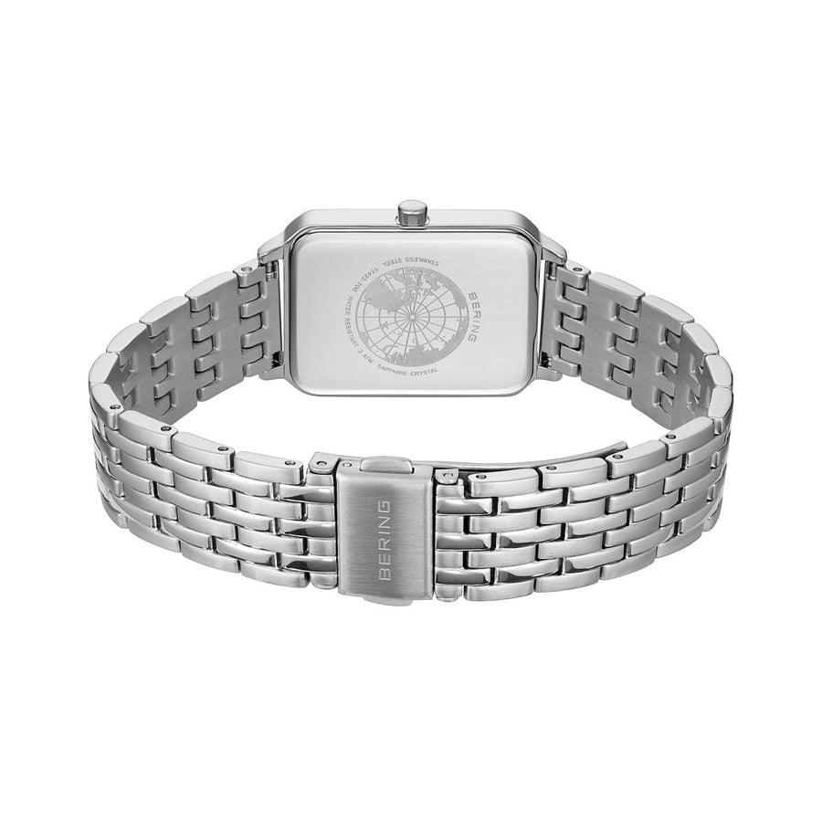 Bering Steel Ladies Rectangular Case & Bracelet Watch
