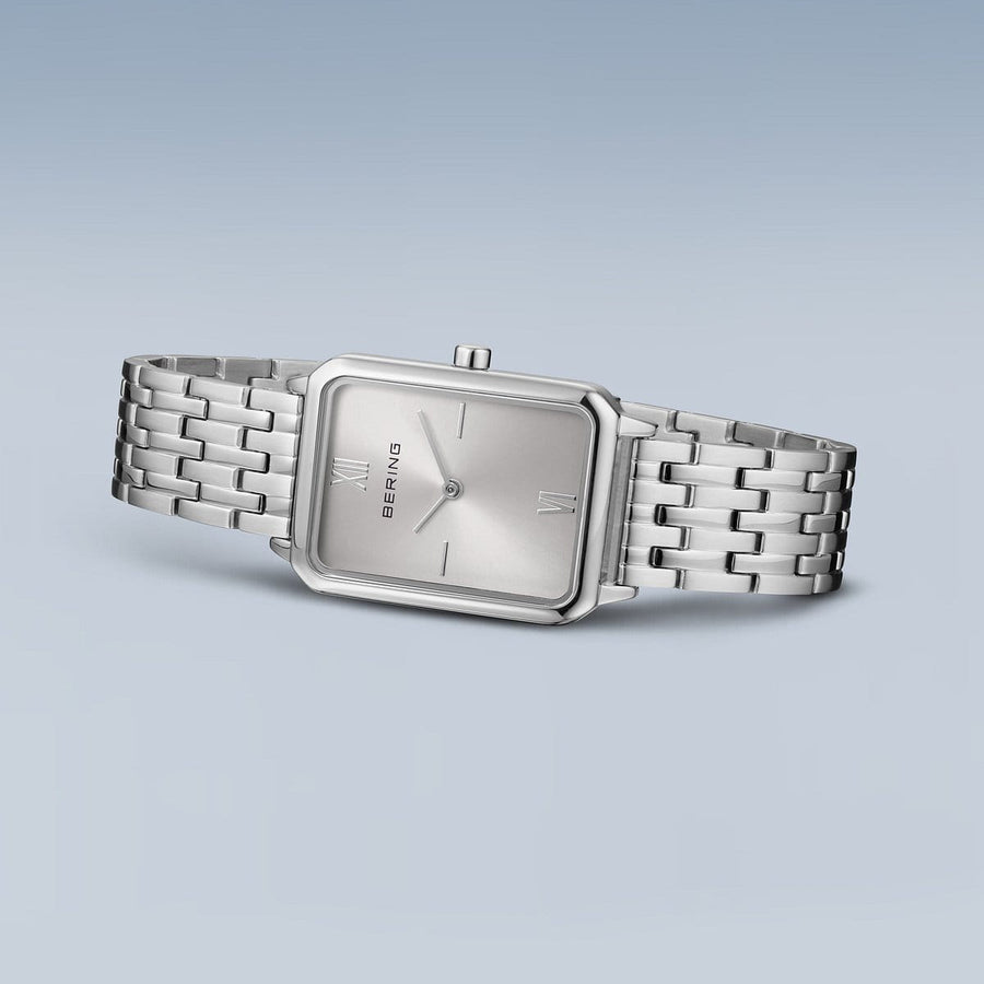 Bering Steel Ladies Rectangular Case & Bracelet Watch