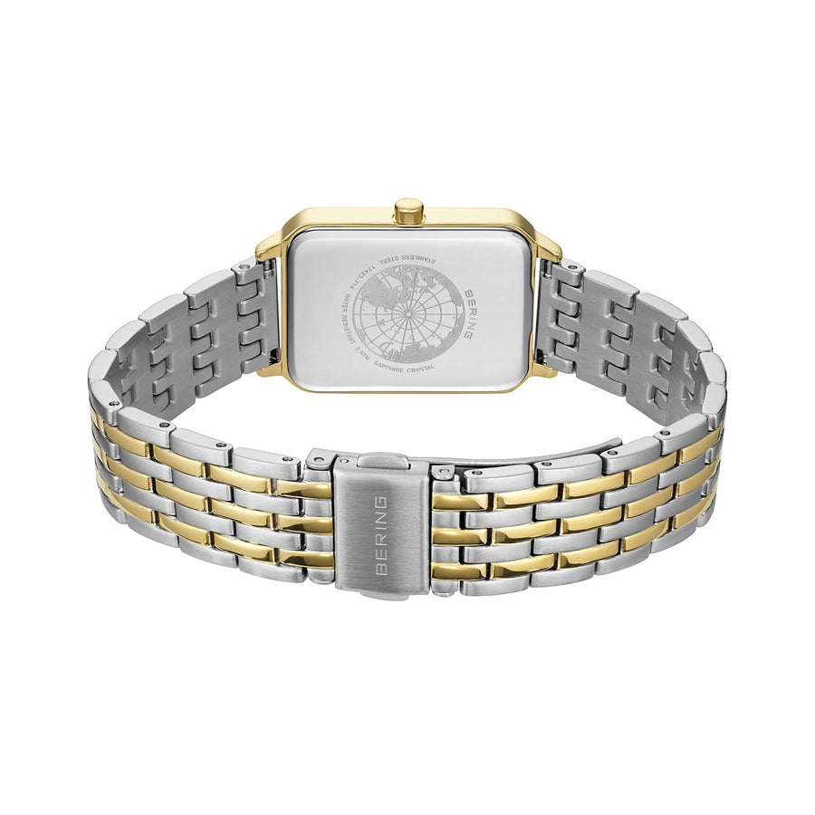 Bering Two-Tone Ladies Rectangular Case & Bracelet Watch