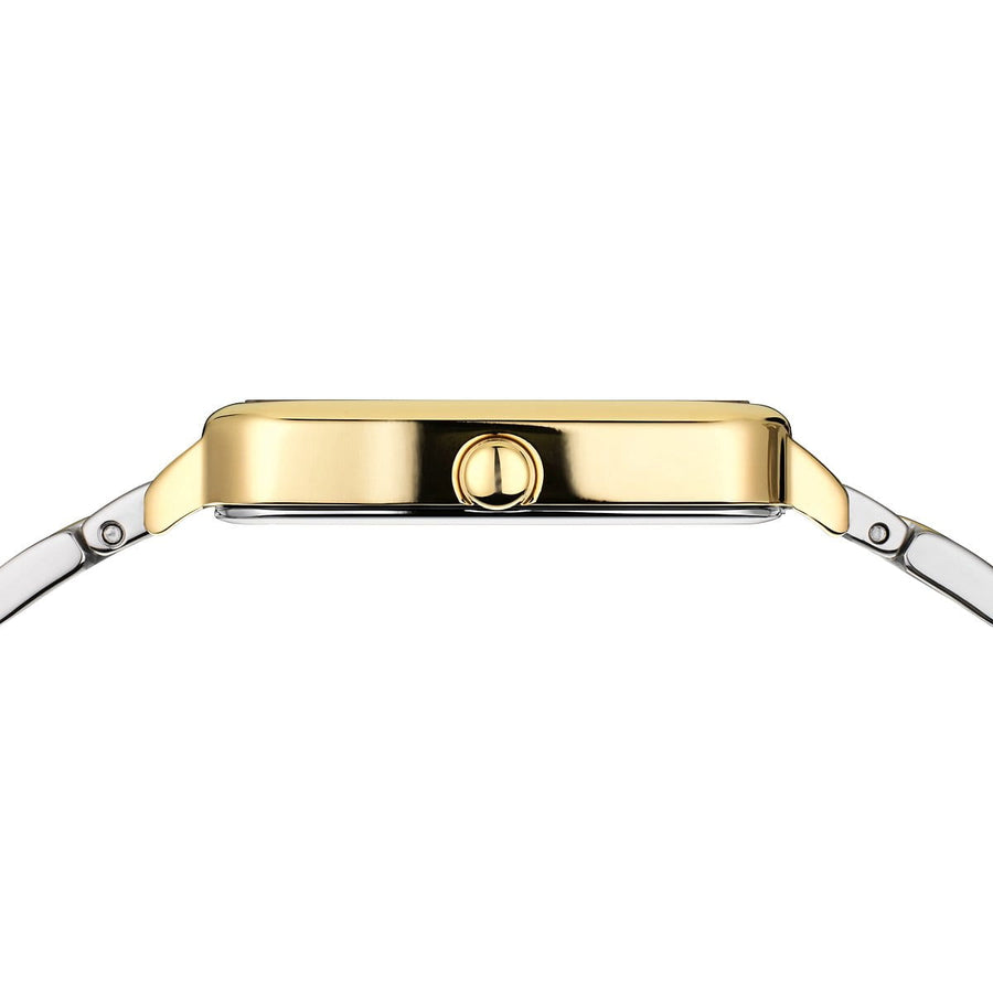 Bering Two-Tone Ladies Rectangular Case & Bracelet Watch