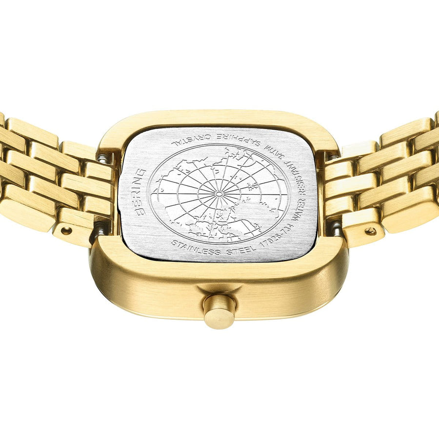 Bering Ladies Gold Classic Square White Dial Watch