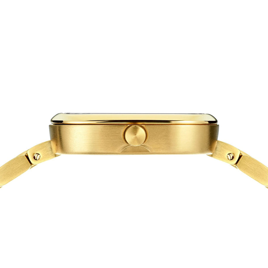 Bering Ladies Gold Classic Square White Dial Watch