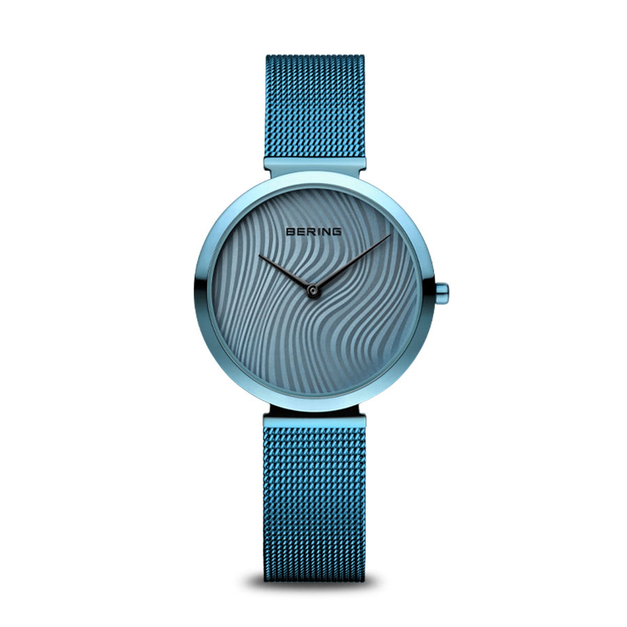 Bering Ladies Polished Blue Charity Watch