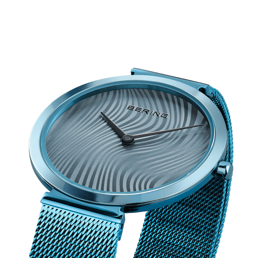 Bering Ladies Polished Blue Charity Watch