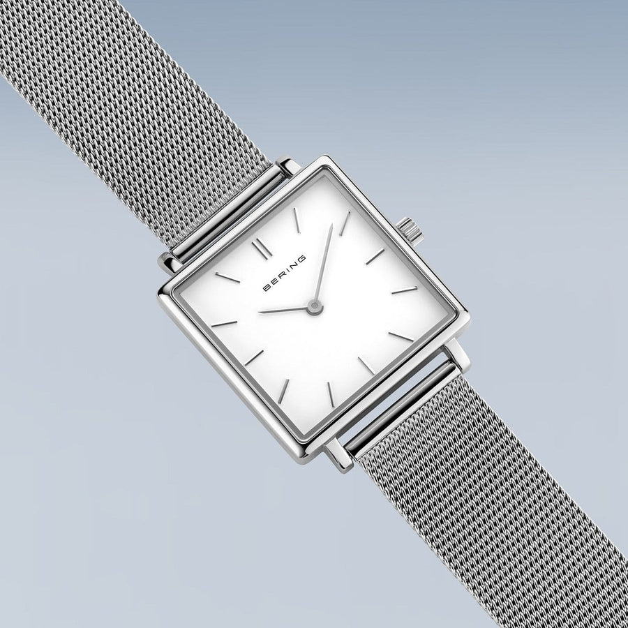 Bering Ladies Steel Square Classic Watch