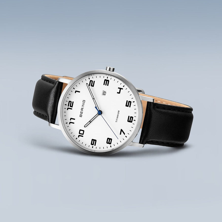 Bering Gents Titanium White Dial Watch