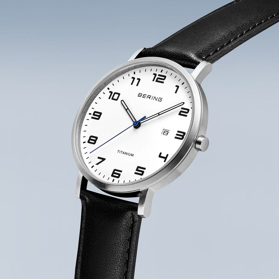 Bering Gents Titanium White Dial Watch