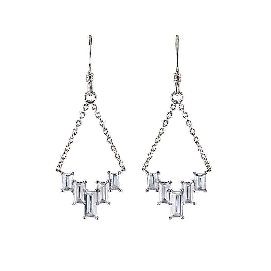 VAMP 'Tre Vie' Baguette Cubic Zirconia Drop Earrings