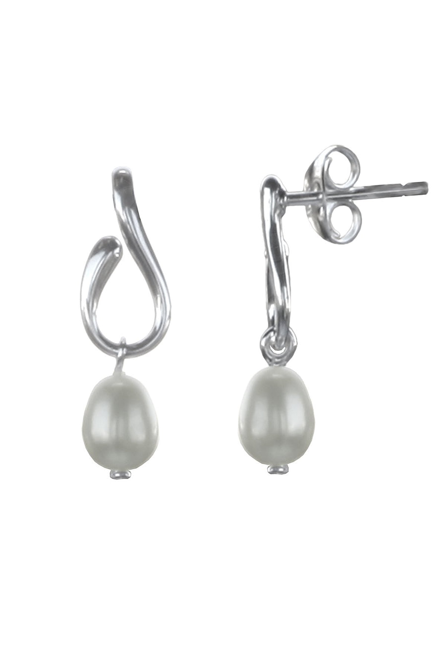 Sterling Silver Freshwater Pearl Drop Earrings