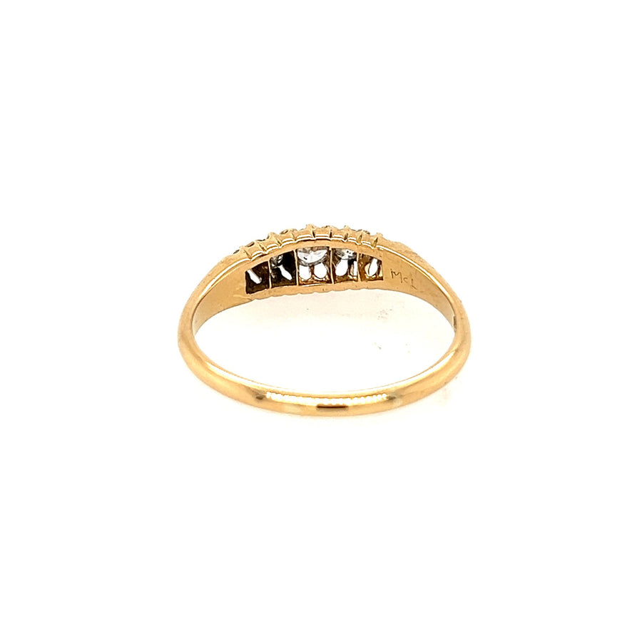 Previously Owned 18ct Yellow Gold 5 Stone Diamond Ring