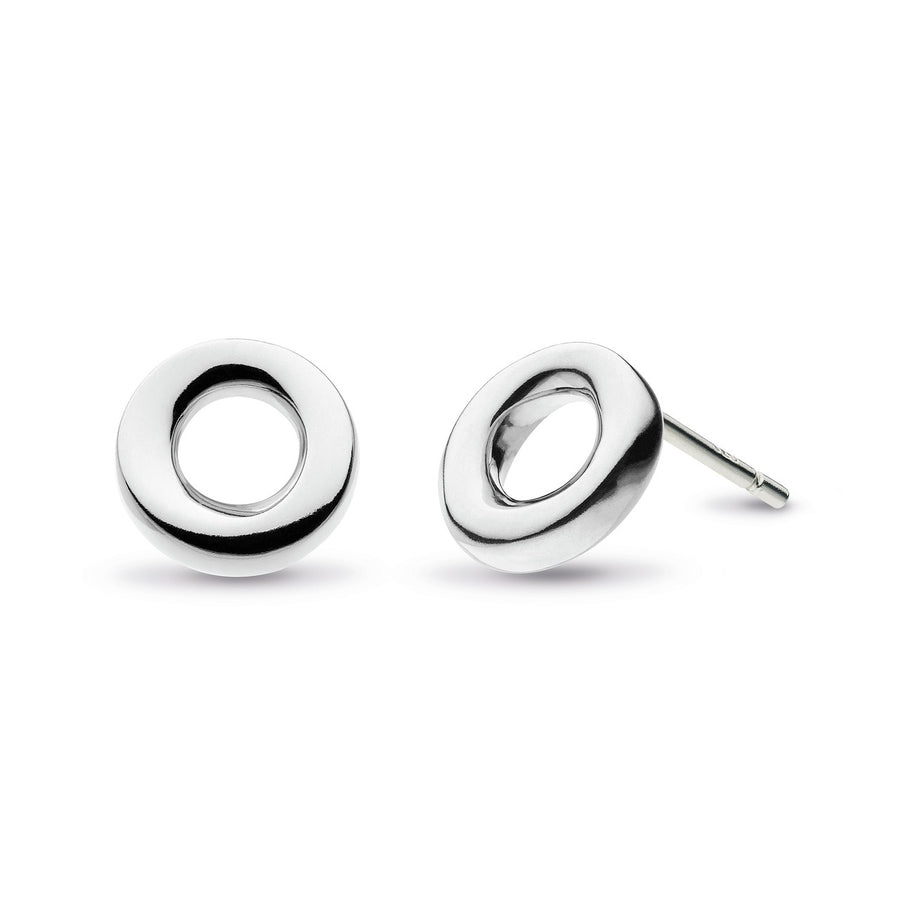 Kit Heath Sterling Silver Mini Bevel Stud Earrings