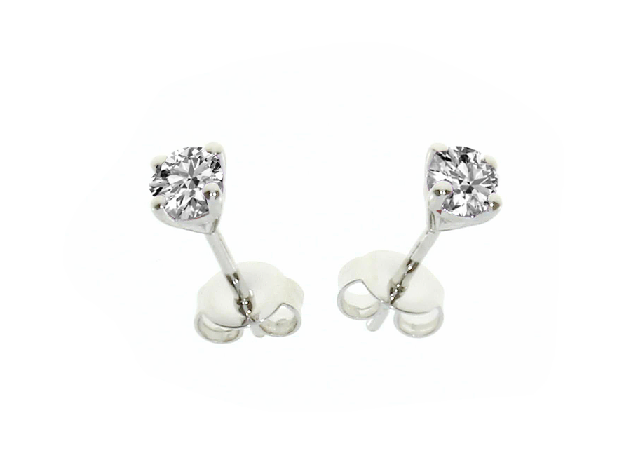 Amore Argento Sterling Silver CZ Birthstone Stud Earrings