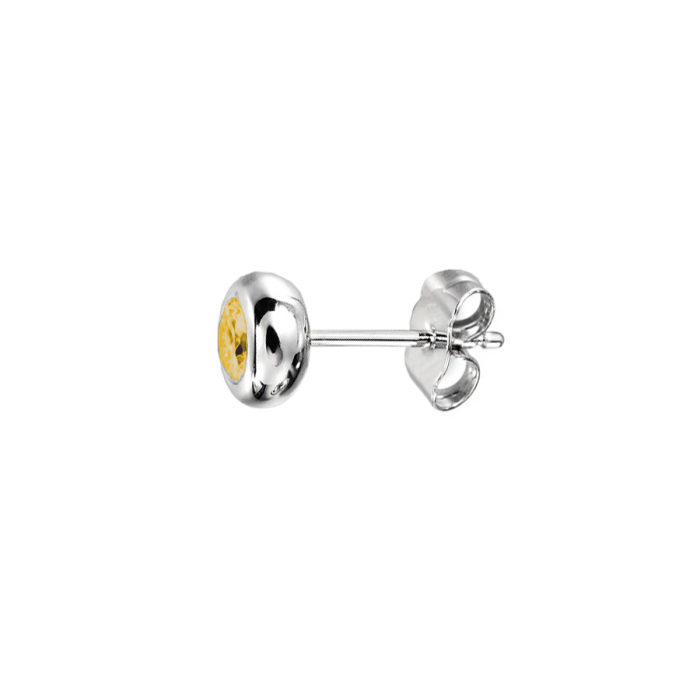 Amore Argento Sterling Silver Citrine Orbit Earrings