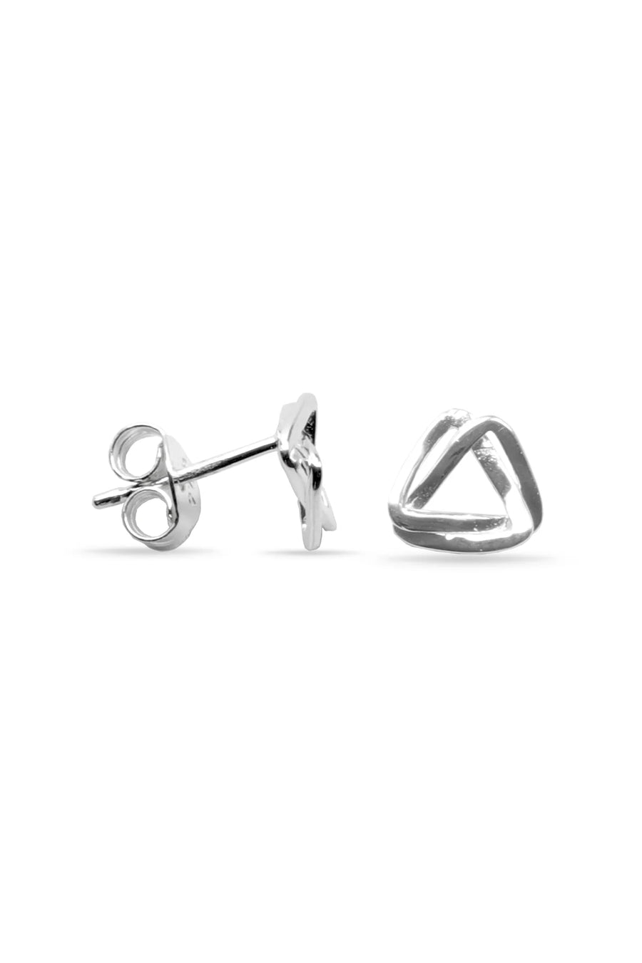 Nina Breddal Sterling Silver Double Triangle Stud Earrings