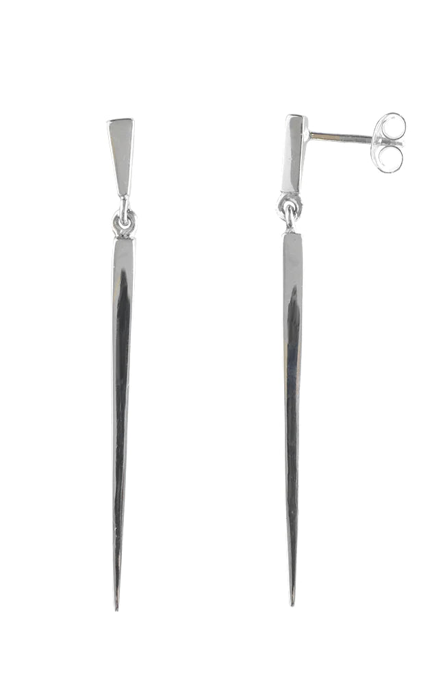 Nina Breddal Sterling Silver Spike Drop Earrings