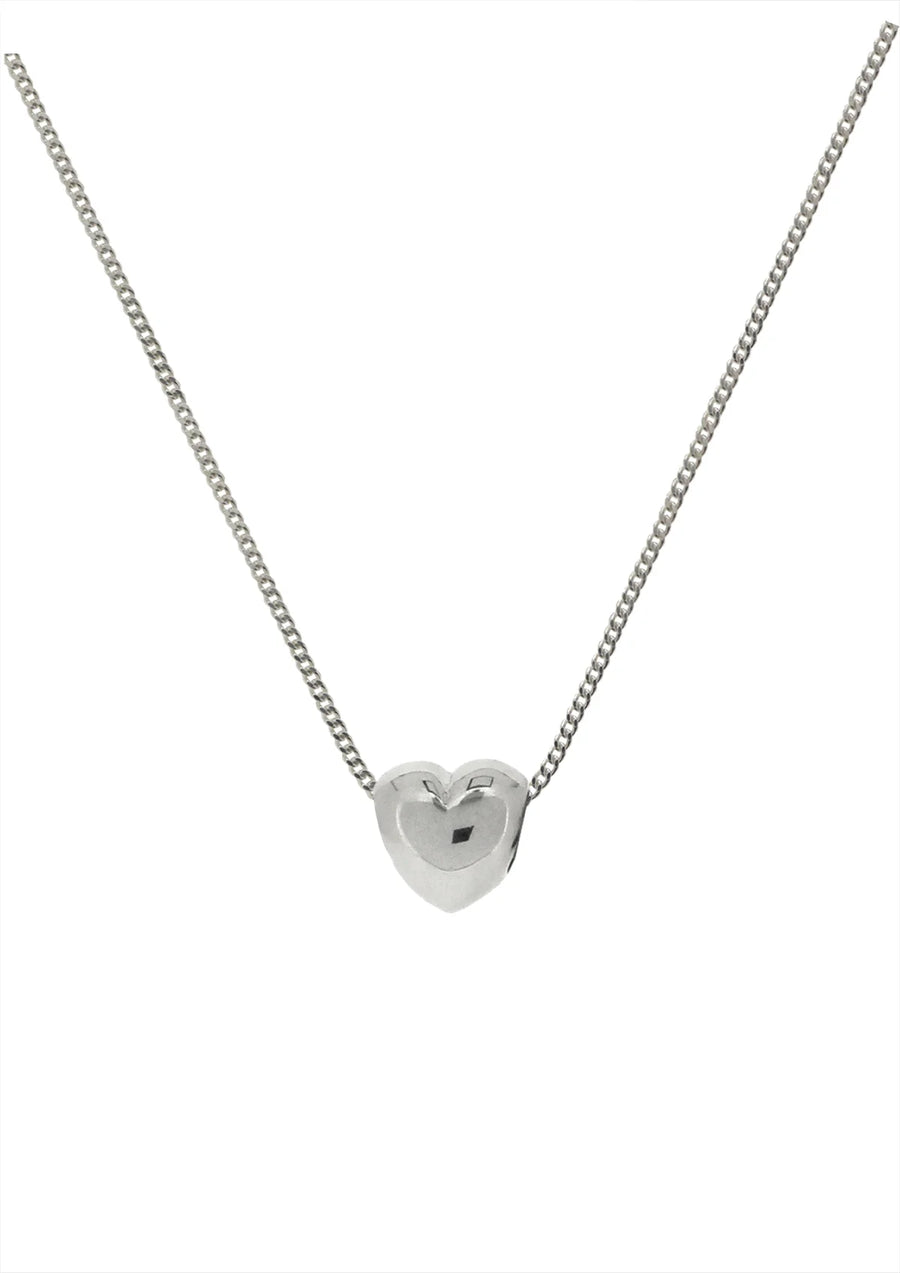 Nina Breddal Sterling Silver Heart Slider Necklace