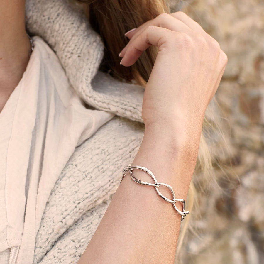 Kit Heath Sterling Silver 'Entwine Twine Twist Link' Bracelet