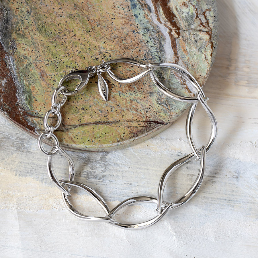 Kit Heath Sterling Silver 'Entwine Twine Twist Link' Bracelet