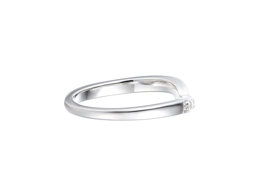 Amore Argento Sterling Silver CZ Shaped Half Eternity Ring