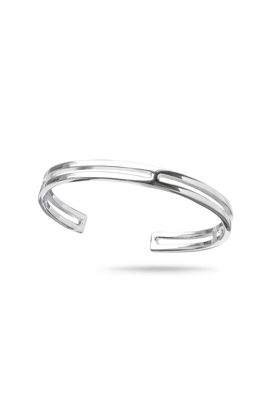 Nina Breddal Sterling Silver Two-Strand Cuff Bangle