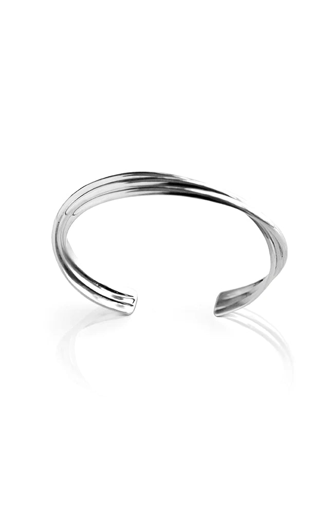 Sterling Silver Twisted Cuff Bangle