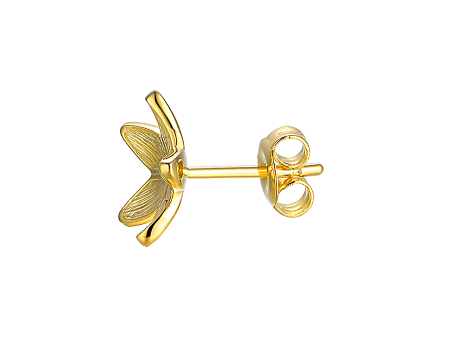 9ct Yellow Gold Flower Stud Earrings