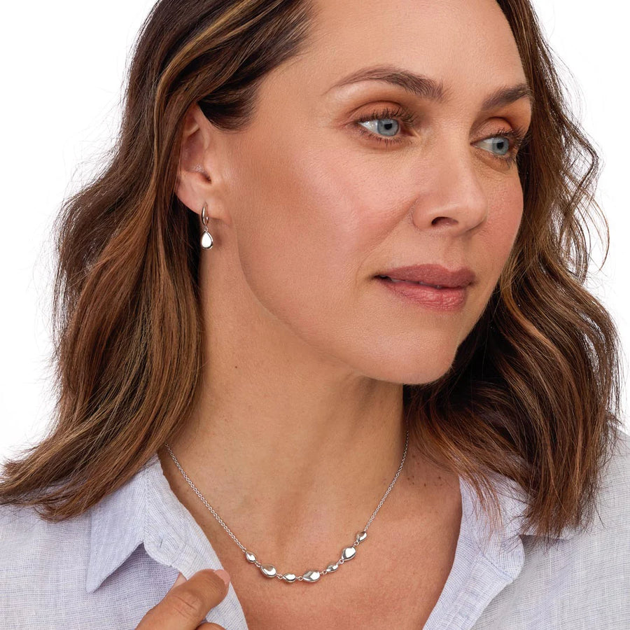 Kit Heath Sterling Silver Coast Pebble Link Adjustable Necklace