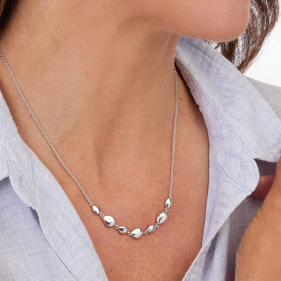 Kit Heath Sterling Silver Coast Pebble Link Adjustable Necklace